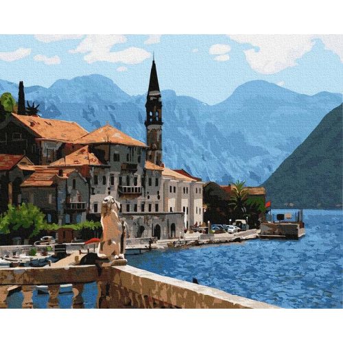 A mediterrán szépség - Számfestő keretre feszítve (40x50 cm)