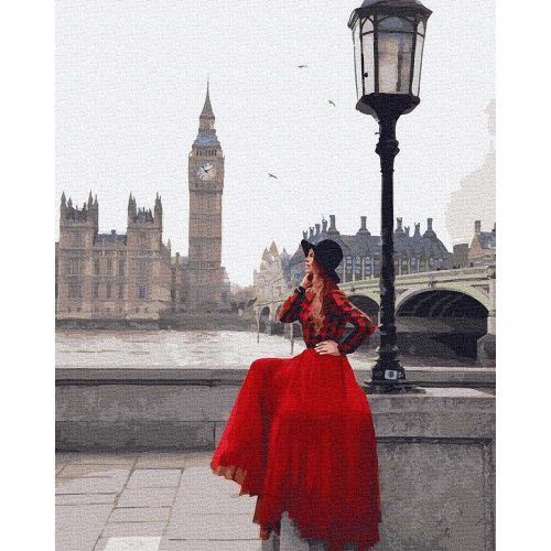Londoni divat - Számos kifestő keretre feszítve (40x50 cm)