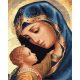Szűz Mária és Jézus - Számos kifestő keretre feszítve (40x50 cm)