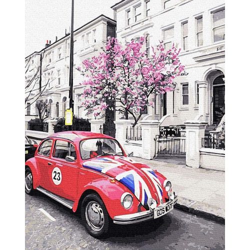 Brit utcák - számfestő készlet, keretre feszítve ( 40x50 cm )