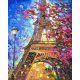 Párizsban - számfestő készlet, keretre feszítve ( 40x50 cm )