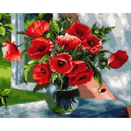 Pipacsok - Számos kifestő keretre feszítve (40x50 cm)
