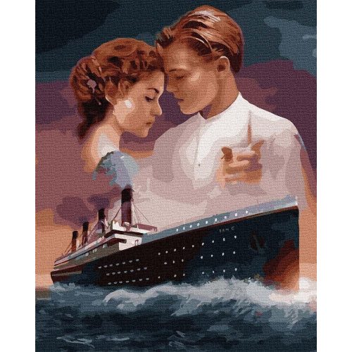 Titanic Love - számfestő készlet, keretre feszítve ( 40x50 cm )