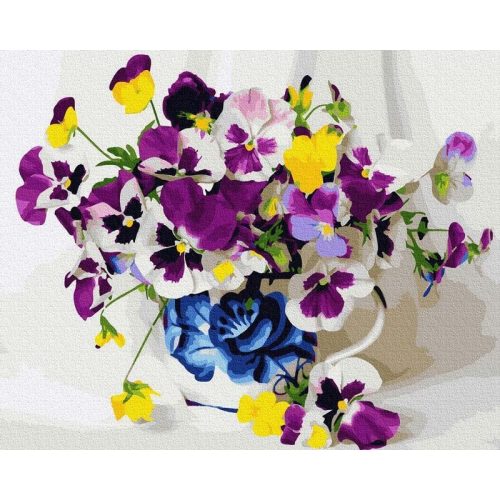 Nyári virágok - számfestő készlet, keretre feszítve ( 40x50 cm )