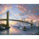 Brooklin híd, New York - számfestő készlet, keretre feszítve ( 40x50 cm )