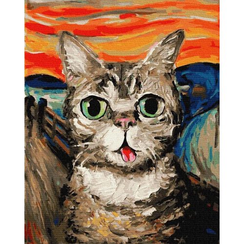 Miau - Számos kifestő keret nélkül ( 40x50 cm )
