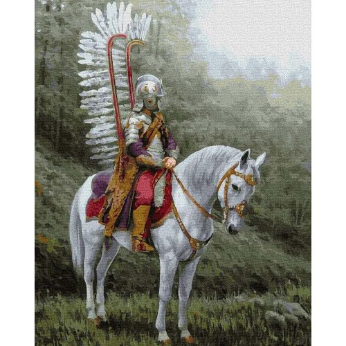 Szárnyas lovag - számfestő készlet, keretre feszítve ( 40x50 cm )