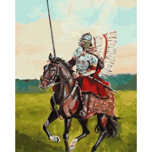 Szárnyas lovag (2) - Számos kifestő keretre feszítve (40x50 cm)