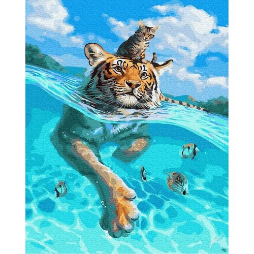 Veled biztonságos - Számos kifestő keretre feszítve (40x50 cm)