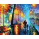 Séta az eső után - Számos kifestő keretre feszítve (40x50 cm)