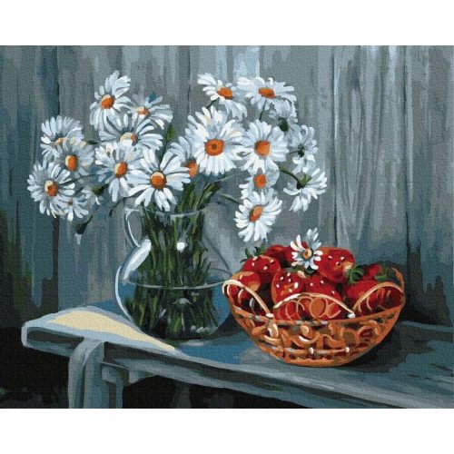 Nyári csendélet - Számos kifestő keretre feszítve (40x50 cm)
