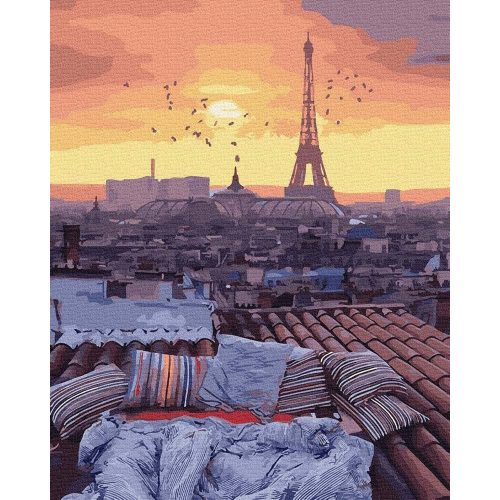Este Párizsban 2 - Számfestő keretre feszítve (40x50 cm)