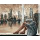 Egy nagyváros álmai - számfestő készlet, keretre feszítve ( 40x50 cm )