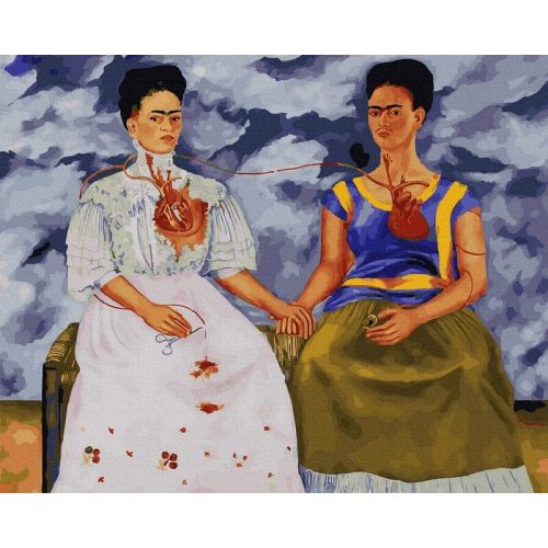 Frida Kahlo 3 - Számos kifestő keretre feszítve (40x50 cm)
