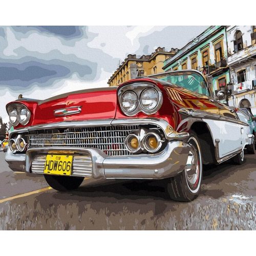 Kubai klasszikus - Számfestő készlet, keretre feszítve (40x50 cm)