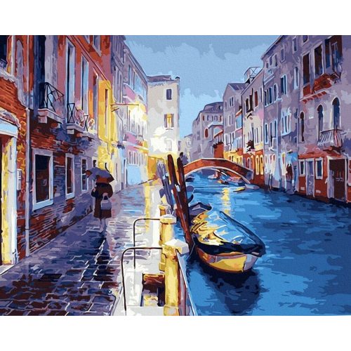 Körutazás a Canal Grande - Számos kifestő keretre feszítve (40x50 cm)