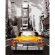 Retro taxi - Számos kifestő keretre feszítve (50x65 cm)