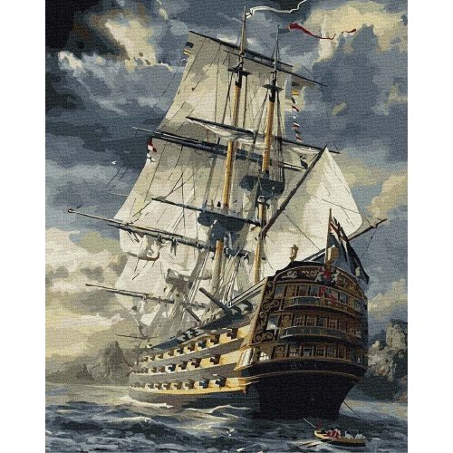 Sorhajó - Számos kifestő keretre feszítve (50x65 cm)
