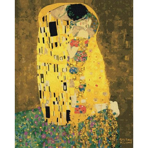 Gustav Klimt - Csók - számfestő készlet, keretre feszítve ( 50x65 cm )