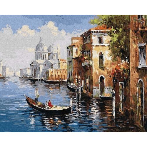 Utazás Velencében - Számos kifestő keretre feszítve (50x65 cm)