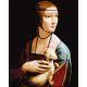 Leonardo da Vinci - Hölgy hermelinnel - számfestő készlet, keretre feszítve ( 50x65 cm )
