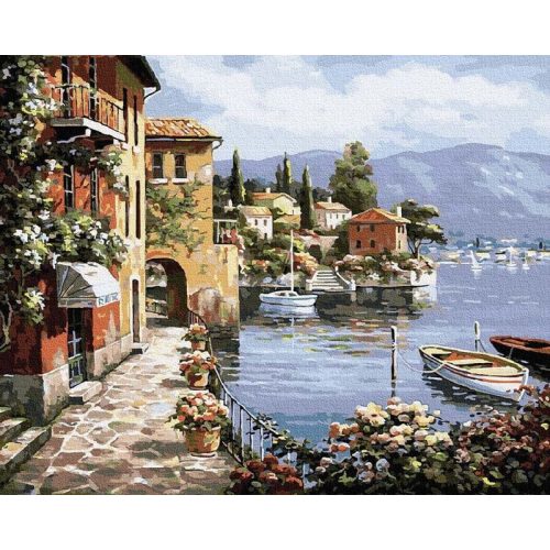 Nyugodt öböl - Számos kifestő keretre feszítve (50x65 cm)