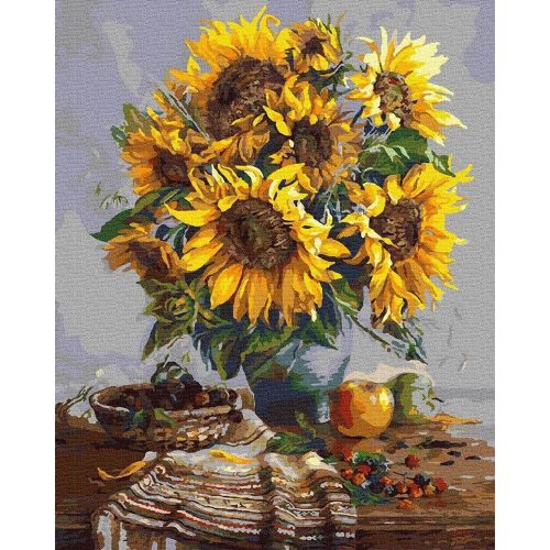 Nyári csokor - Számos kifestő keretre feszítve (50x65 cm)