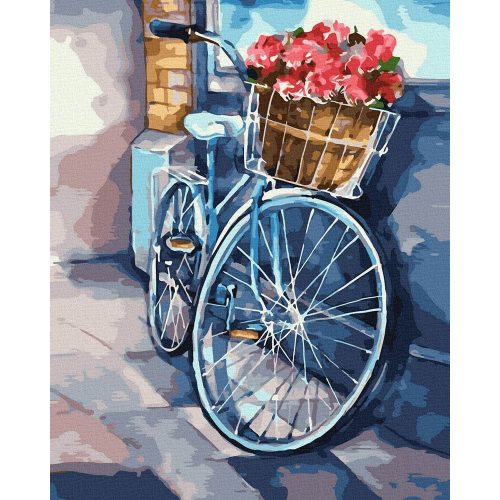 Kerékpáros utazás - Számos kifestő keretre feszítve (50x65 cm)