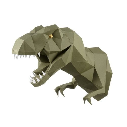A Dinoszaurusz fej trófea (3D falmodell) - 3D papírmodell