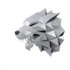 Szürke farkas trófea fej, szürke (3D fal modell) - 3D papírmodell
