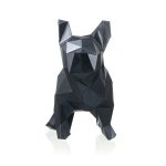 3D figura bulldog fekete - 3D papírmodell
