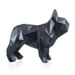3D figura bulldog fekete - 3D papírmodell