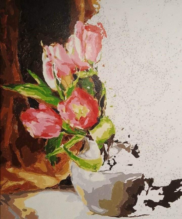   Tavaszi frissesség - Számfestő keretre feszítve (40x50 cm)
