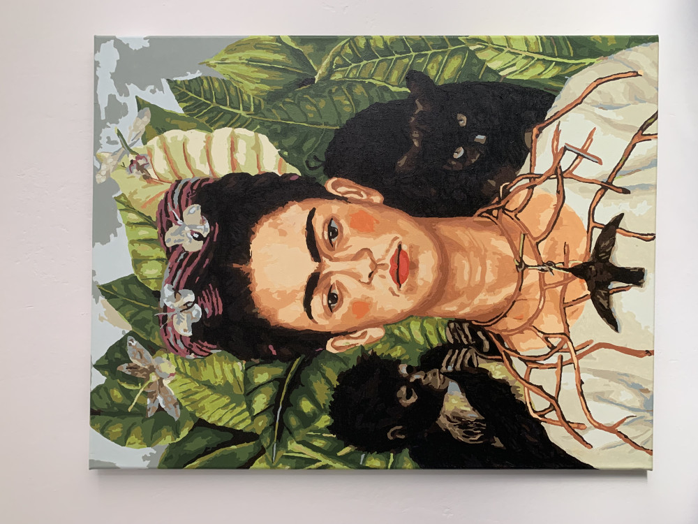 Frida Kahlo - Számos kifestő keretre feszítve (50x65 cm)
