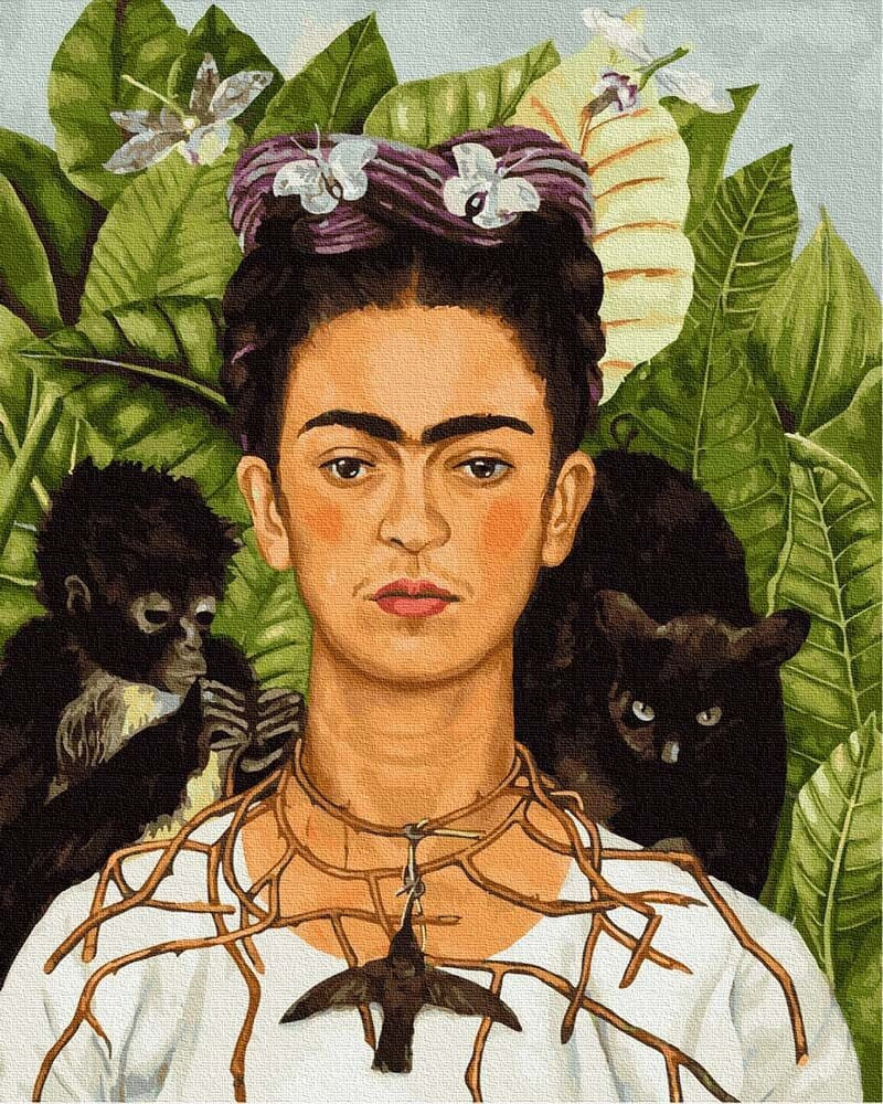 Frida Kahlo - Számos kifestő keretre feszítve (40x50 cm)