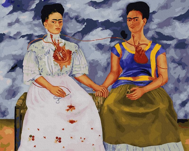 Frida Kahlo 3 - Számos kifestő keretre feszítve (40x50 cm)