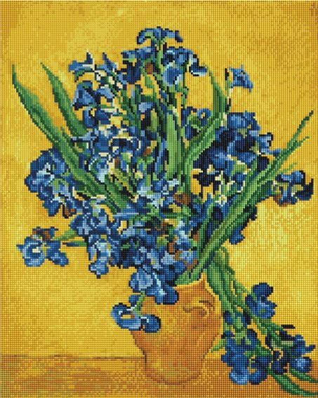 Íriszek. Van Gogh - gyémántszemes kirakó (40x50 cm)